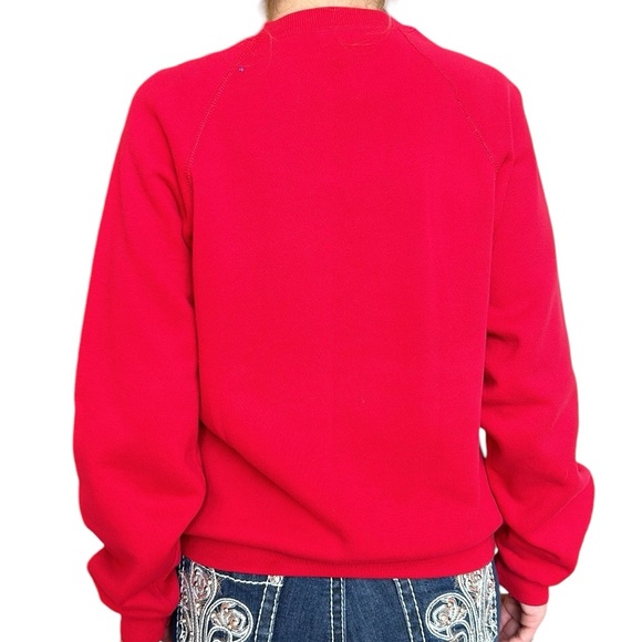 Vintage Bassett-Walker Teddy Bear on Ice Skates Ugly Christmas Sweater Red L - Picture 3 of 13